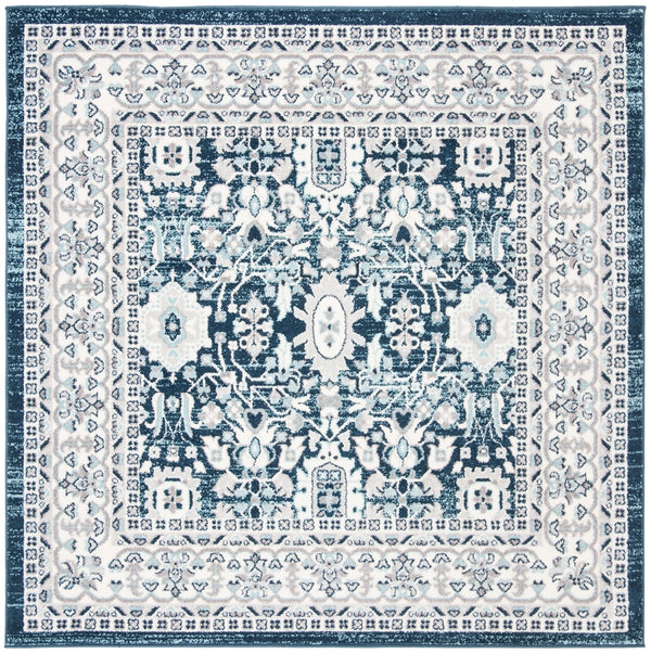 Safavieh Madison 502 Power Loomed TRADITIONAL Rug Cream / Navy 3' x 5'