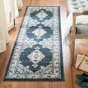Safavieh Madison 506 Power Loomed TRADITIONAL Rug Cream / Navy MAD506N-3