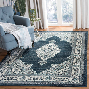 Safavieh Madison 506 Power Loomed TRADITIONAL Rug Cream / Navy MAD506N-3
