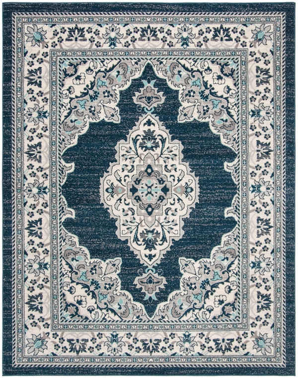 Safavieh Madison 506 Power Loomed TRADITIONAL Rug Cream / Navy MAD506N-3