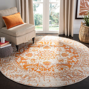 Safavieh Madison 603 Power Loomed Transitional Rug Orange / Ivory 10' x 10' Square