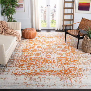 Safavieh Madison 603 Power Loomed Transitional Rug Orange / Ivory 10' x 10' Square