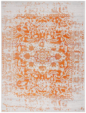 Safavieh Madison 603 Power Loomed Transitional Rug Orange / Ivory 10' x 10' Square