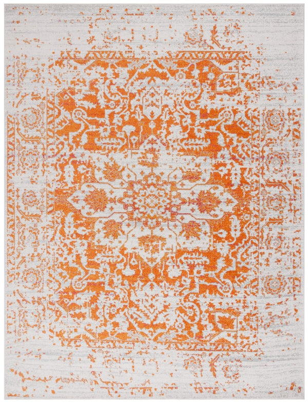 Safavieh Madison 603 Power Loomed Transitional Rug Orange / Ivory 10' x 10' Square