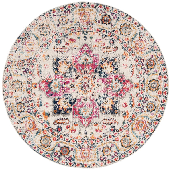 Safavieh Madison 603 Power Loomed Polypropylene Transitional Rug Fuchsia / Ivory MAD603R-3SQ