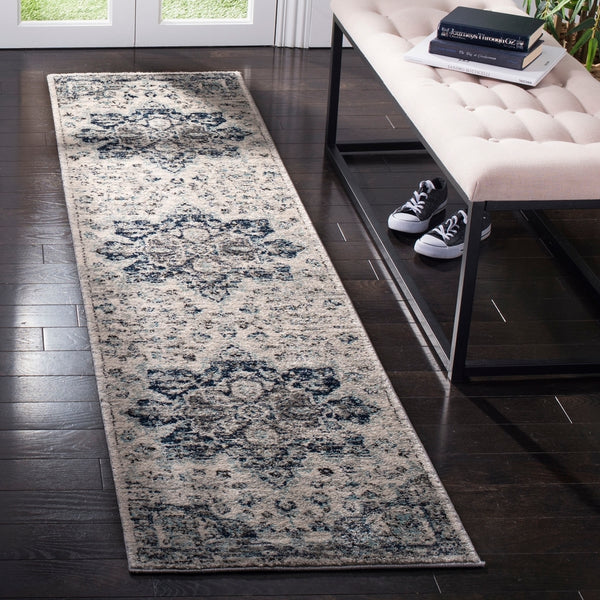 Safavieh Madison 921 Power Loomed Transitional Rug Ivory / Navy MAD921N-4