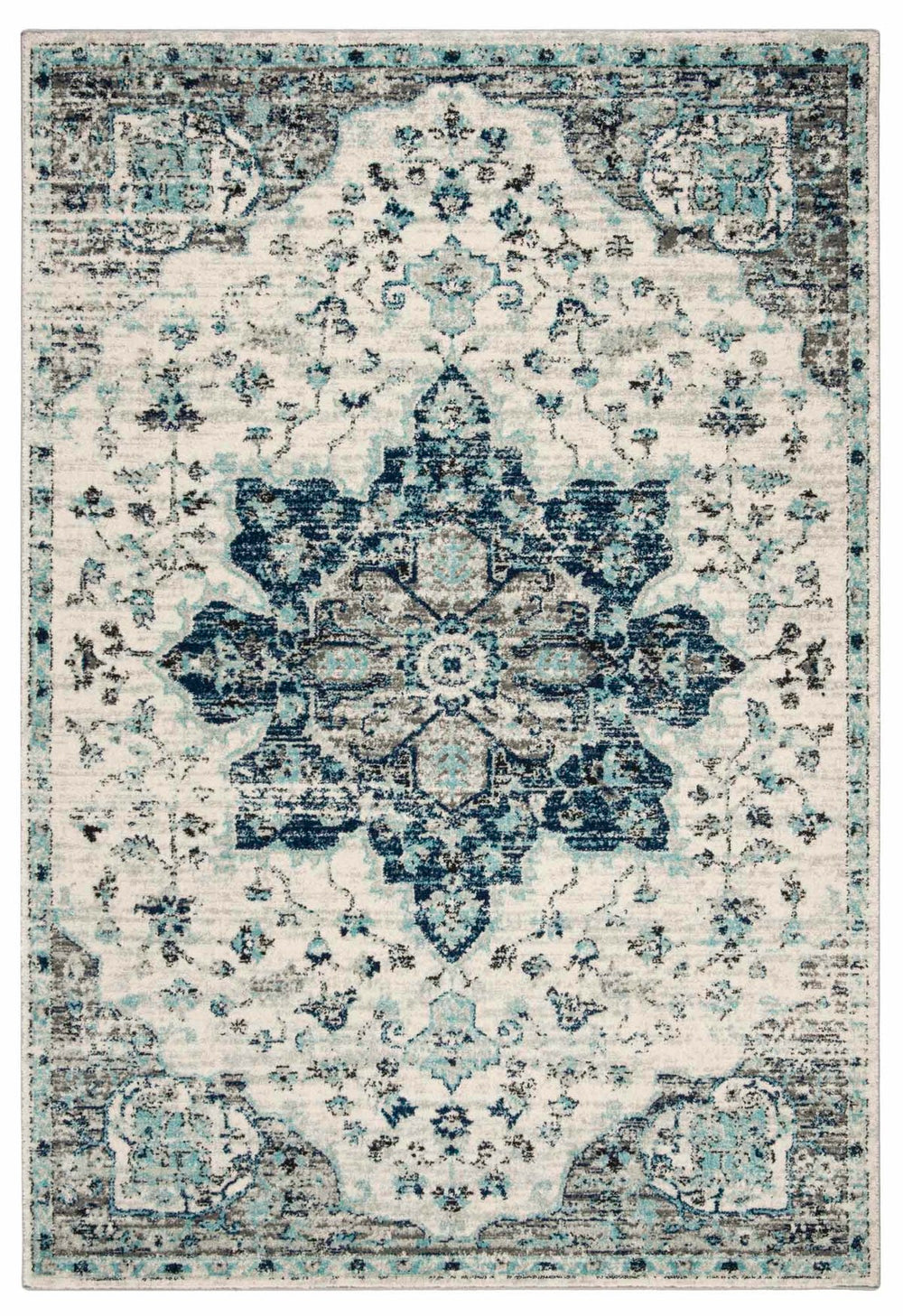 Safavieh Madison 921 Power Loomed Transitional Rug Ivory / Navy MAD921N-4