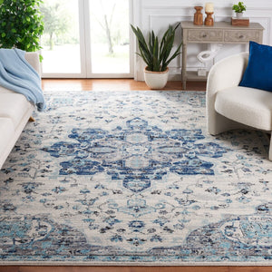 Safavieh Madison 921 Power Loomed Transitional Rug Ivory / Navy MAD921N-4