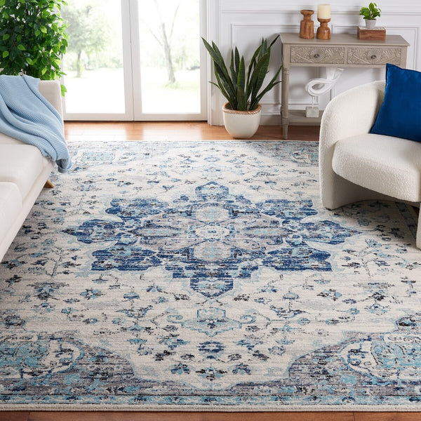 Safavieh Madison 921 Power Loomed Transitional Rug Ivory / Navy MAD921N-4
