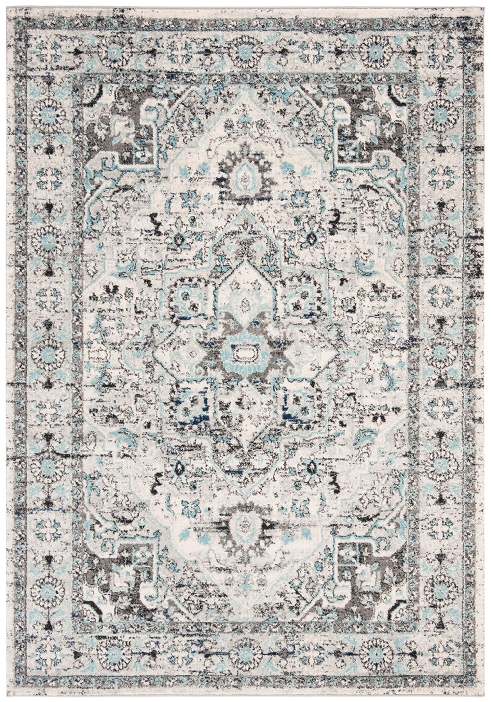 Safavieh Madison 924 Power Loomed Transitional Rug Light Grey / Blue MAD924F-4