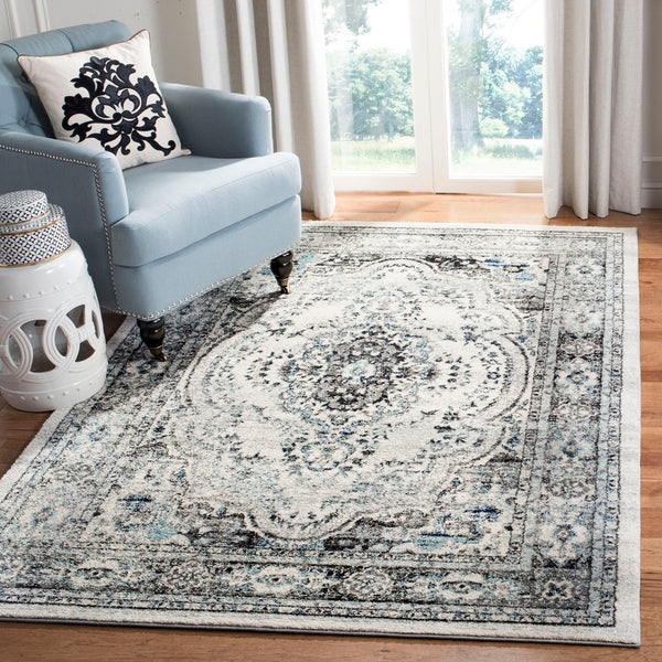 Safavieh Madison 926 Power Loomed Transitional Rug Light Grey / Blue MAD926F-28