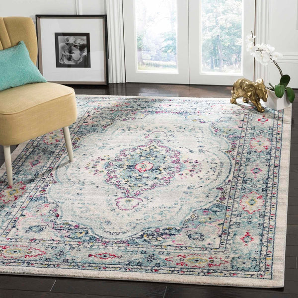 Safavieh Madison 926 Power Loomed Transitional Rug Light Grey / Fuchsia MAD926R-4
