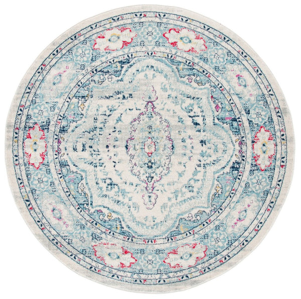 Safavieh Madison 926 Power Loomed Transitional Rug Light Grey / Fuchsia MAD926R-4