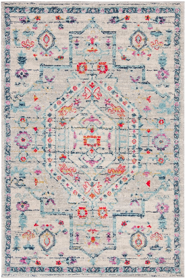 Safavieh Madison 928 Power Loomed Transitional Rug Light Grey / Fuchsia MAD928R-4
