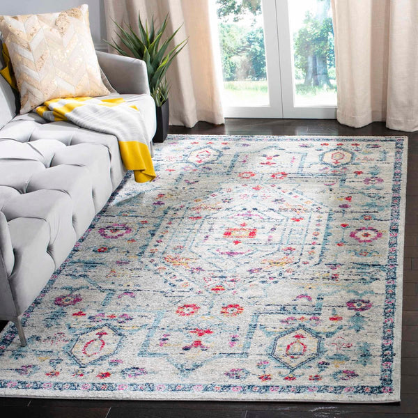 Safavieh Madison 928 Power Loomed Transitional Rug Light Grey / Fuchsia MAD928R-4