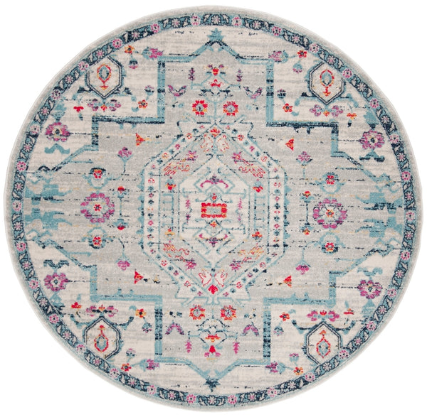 Safavieh Madison 928 Power Loomed Transitional Rug Light Grey / Fuchsia MAD928R-4