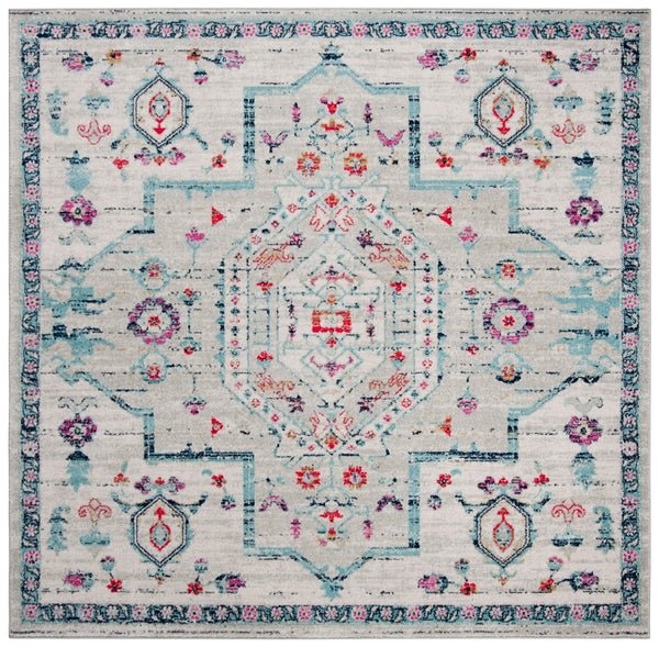 Safavieh Madison 928 Power Loomed Transitional Rug Light Grey / Fuchsia MAD928R-4