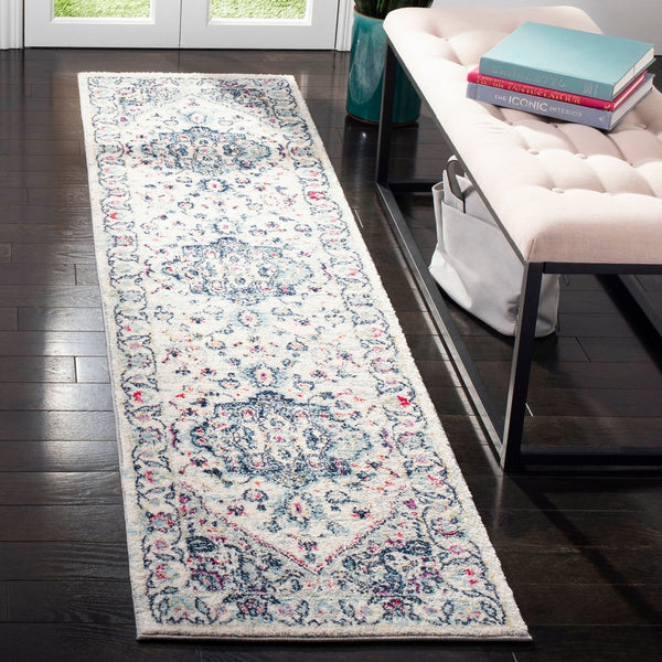 Safavieh Madison 930 Power Loomed Transitional Rug Navy / Fuchsia MAD930N-6