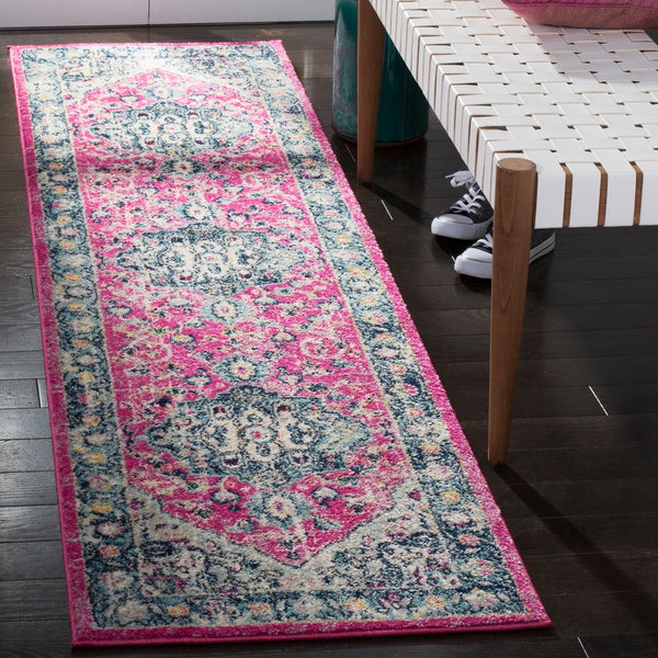 Safavieh Madison 930 Power Loomed Transitional Rug Fuchsia / Aqua MAD930R-7SQ