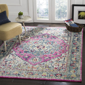 Safavieh Madison 930 Power Loomed Transitional Rug Fuchsia / Aqua MAD930R-7SQ
