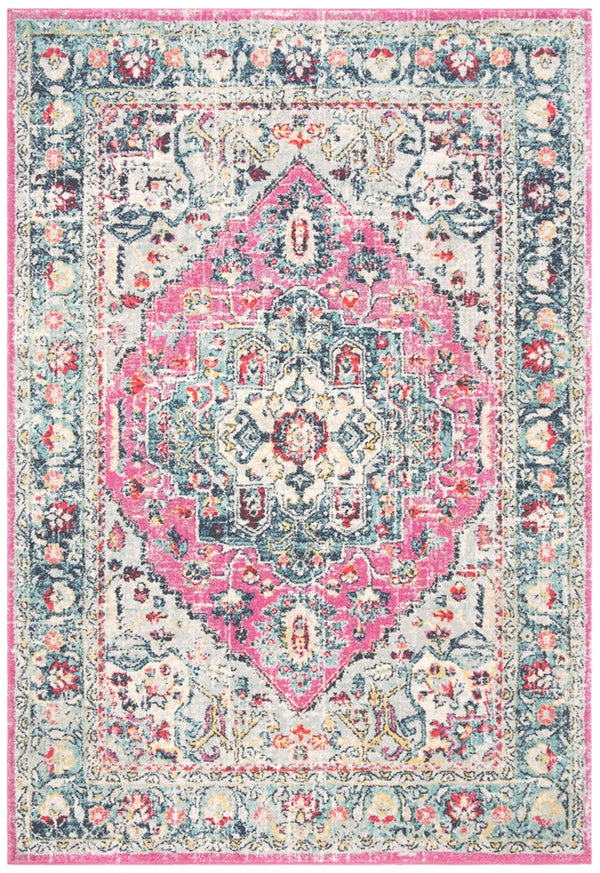 Safavieh Madison 930 Power Loomed Transitional Rug Fuchsia / Aqua MAD930R-7SQ