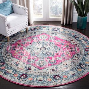 Safavieh Madison 930 Power Loomed Transitional Rug Fuchsia / Aqua MAD930R-7SQ