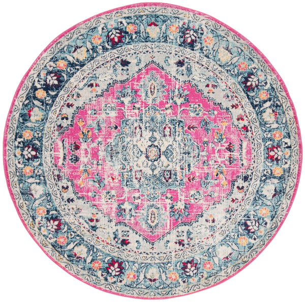 Safavieh Madison 930 Power Loomed Transitional Rug Fuchsia / Aqua MAD930R-7SQ