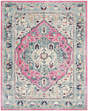 Safavieh Madison 930 Power Loomed Transitional Rug Fuchsia / Aqua MAD930R-7SQ