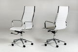 VIG Furniture Modrest Madison Modern White Leatherette Office Chair VGLFWX-15-WHT