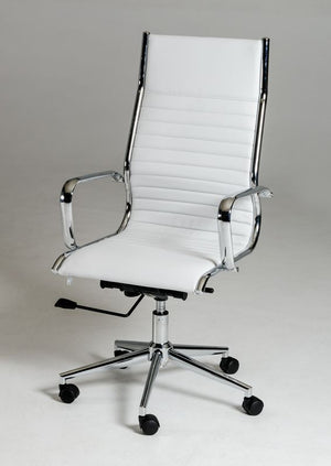 VIG Furniture Modrest Madison Modern White Leatherette Office Chair VGLFWX-15-WHT