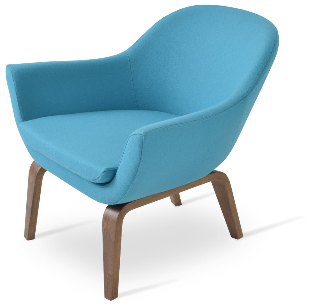 Soho Concept Madison Armchair - Elegant Walnut Plywood Base With Dark Grey Camira Era Fabric & 10-year Warranty Walnut,Dark Grey  Soho-concept-dining-chair-12213