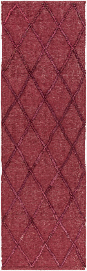 Surya Mateo 2'6" X 8' Handmade Jute Rug - Rustic Charm, Durable Design, Cozy Home Decor, Spot Clean Only Dark Red Jute Mae1002-268