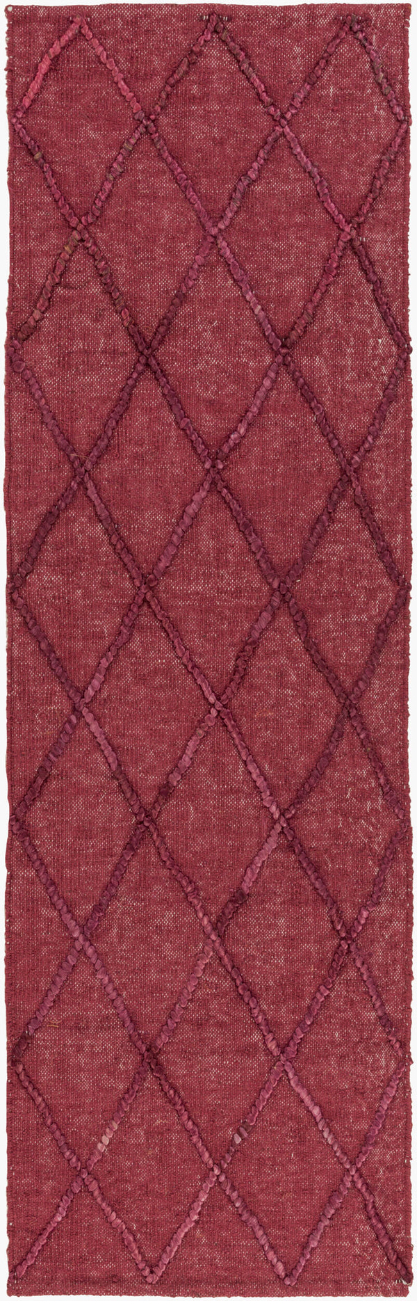 Surya Mateo 2'6" X 8' Handmade Jute Rug - Rustic Charm, Durable Design, Cozy Home Decor, Spot Clean Only Dark Red Jute Mae1002-268