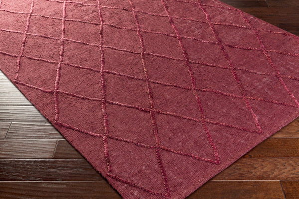 Surya Mateo 2'6" X 8' Handmade Jute Rug - Rustic Charm, Durable Design, Cozy Home Decor, Spot Clean Only Dark Red Jute Mae1002-268