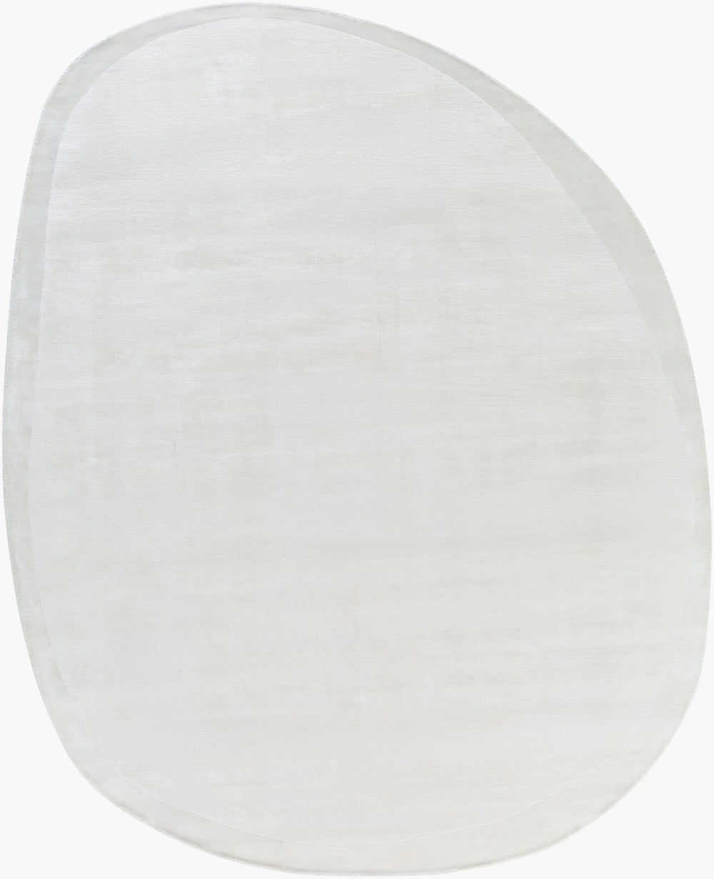 Livabliss Marcella Hand Loomed Viscose Accent Rug Silky Low Pile for Entryways and Bath Ivory, Pearl 5' x 7'6" MAE2305-576