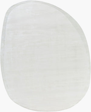 Livabliss Marcella Hand Loomed Viscose Accent Rug Silky Low Pile for Entryways and Bath Ivory, Pearl 5' x 7'6" MAE2305-576