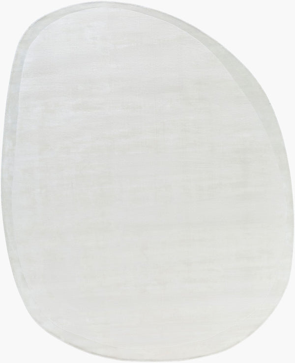 Livabliss Marcella Hand Loomed Viscose Accent Rug Silky Low Pile for Entryways and Bath Ivory, Pearl 5' x 7'6" MAE2305-576