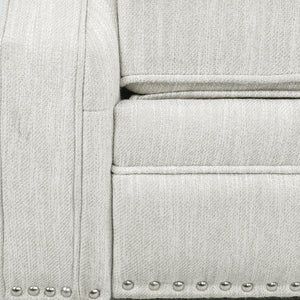 English Elm Christopher Knight Home® - Button Button Tufted Heavy Duty Manual Push-Back Recliner Chair with Nailhead Accents and Comfort Backrest Beige 71976.00