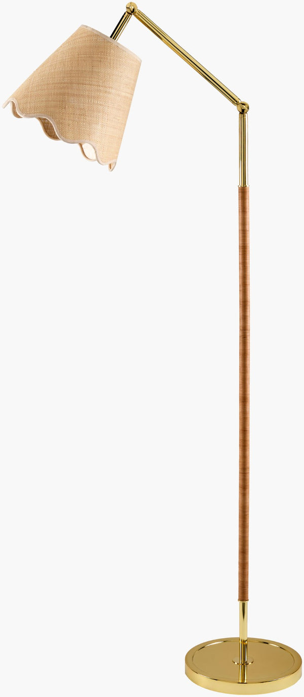 Livabliss Magda Woven Jute Shade Floor Lamp with Iron Base for Bohemian or Scandinavian Rooms MAG-004