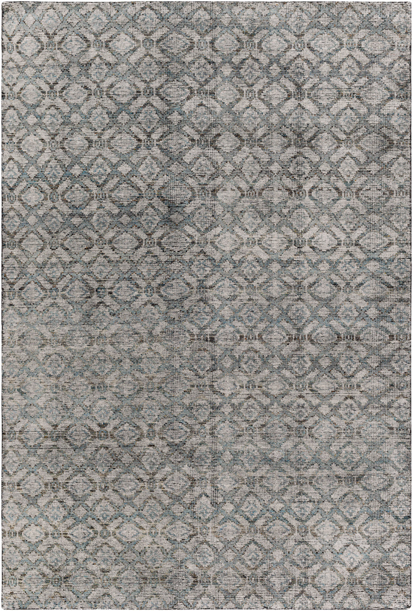 Malaga MAG-2302 6' x 9' Handmade Rug MAG2302-69  Ink Blue, Denim, Light Sage, Light Olive, Dark Brown Surya