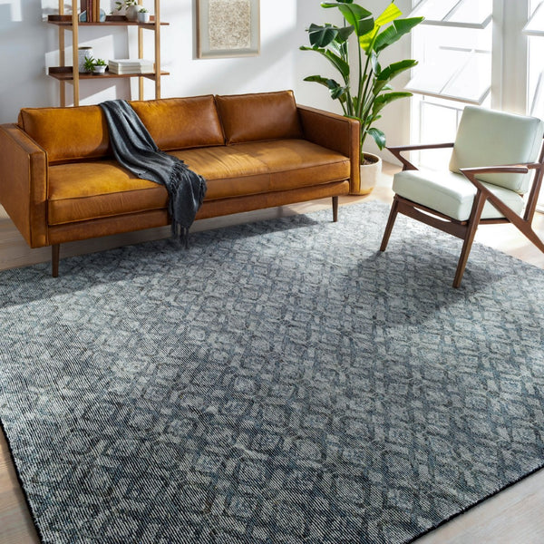 Surya Malaga Handmade 2' X 3' Wool Rug – Elegant Low Pile, Durable & Timeless Design For Modern Homes Ink Blue Wool,Polyester Mag2302-23