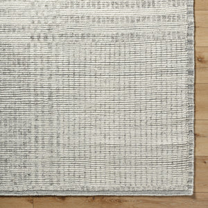 Malaga MAG-2305 8'10" x 12' Handmade Rug MAG2305-81012  Light Gray, Black, Charcoal, Metallic Silver Surya