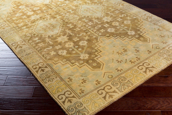 Surya Maiden Handmade 2' X 3' Wool Rug – Exquisite Indian Design, Durable & Elegant Home Décor Piece Light Brown Nz Wool Mai7000-5686