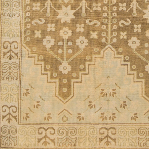 Surya Maiden Handmade 2' X 3' Wool Rug – Exquisite Indian Design, Durable & Elegant Home Décor Piece Light Brown Nz Wool Mai7000-5686