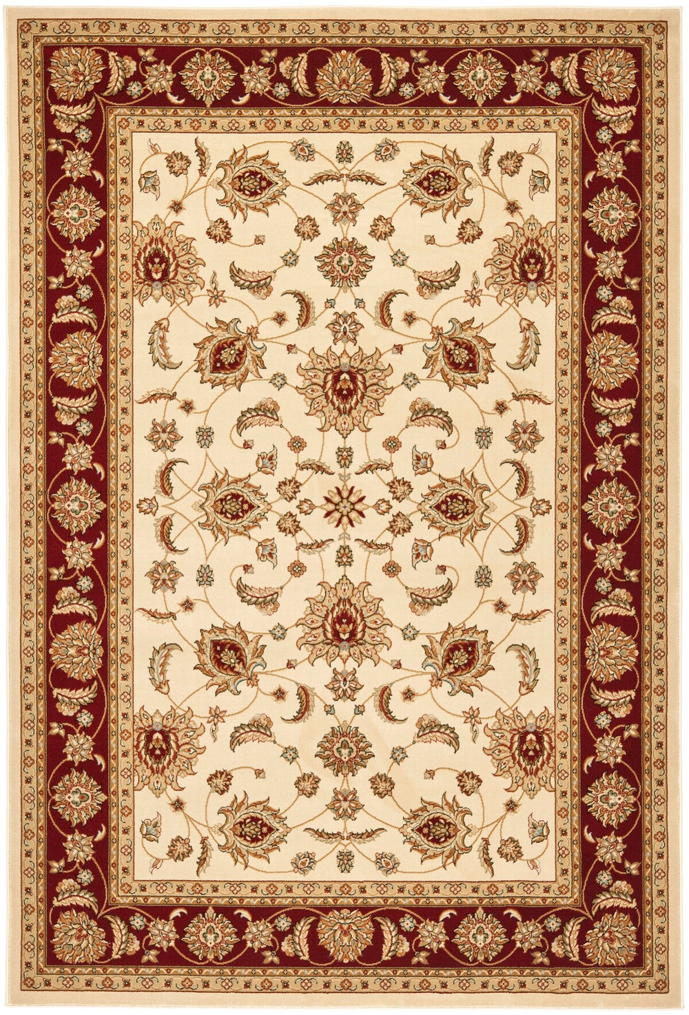Safavieh Maj4781 Power Loomed  Rug Creme / Red MAJ4781-1140-3