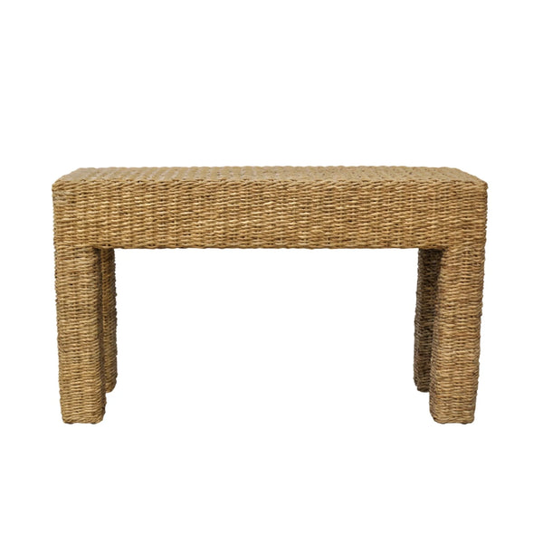 Makai Handwoven Banana Twist Console Table Artisan Natural Fiber Entryway Accent