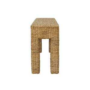 Makai Handwoven Banana Twist Console Table Artisan Natural Fiber Entryway Accent