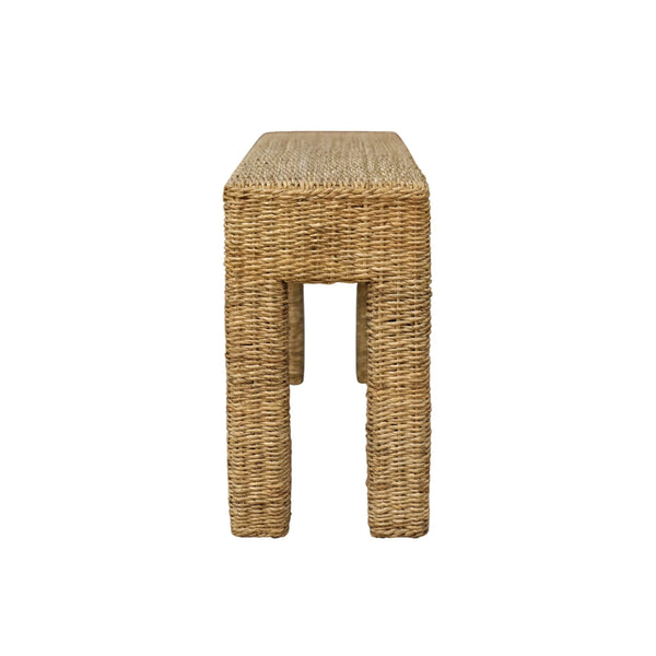 Makai Handwoven Banana Twist Console Table Artisan Natural Fiber Entryway Accent