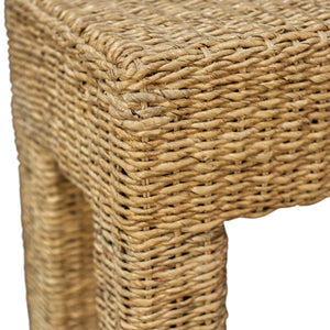 Makai Handwoven Banana Twist Console Table Artisan Natural Fiber Entryway Accent