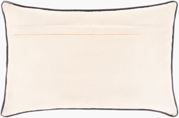 Surya Mila Hand Woven 14"L X 22"W Lumbar Pillow Kit - Soft Cotton & Viscose For Modern Home Comfort Ivory Cotton,Viscose,Cotton Mal002-2214